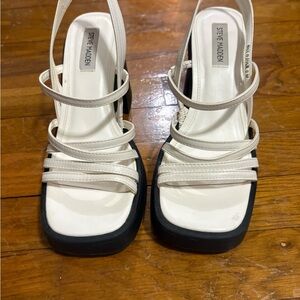 Steve Madden White Strappy Heels